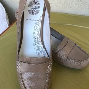 Women's Tan Leather Loafers